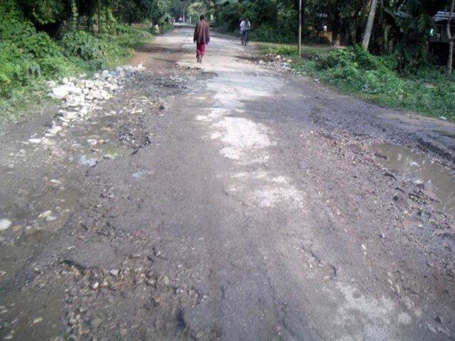 Typical under-maintained road