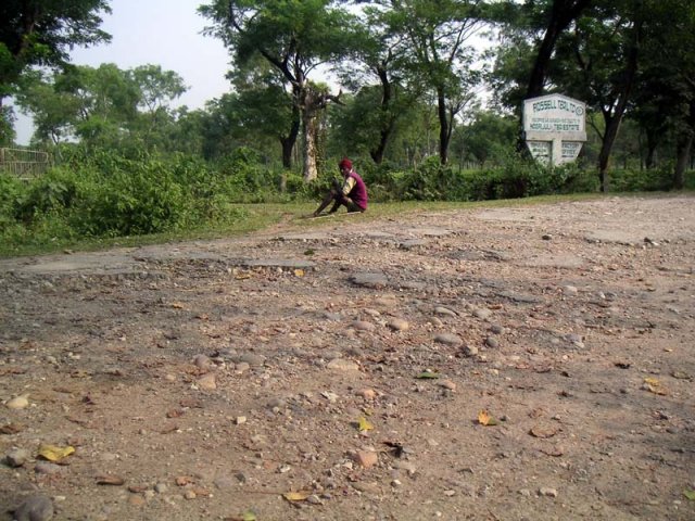 Only remnants of bitumen