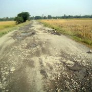 Patches of bitumen make progress slow