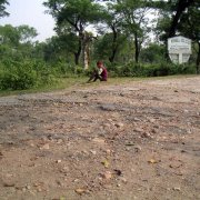 Only remnants of bitumen